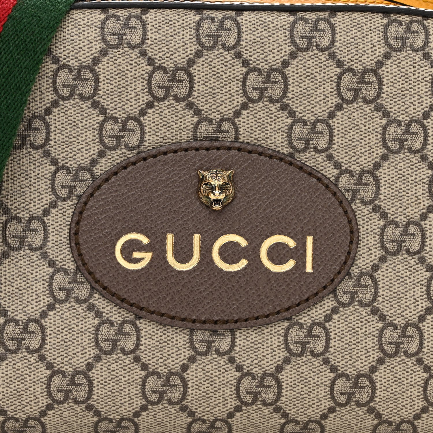 Gucci GG Supreme Monogram Web Neo Vintage Shoulder Bag Beige New Acero Crop 8 of 10