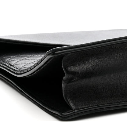 Saint Laurent Lambskin Quilted Monogram Gaby Chain Bag Black 10 of 17