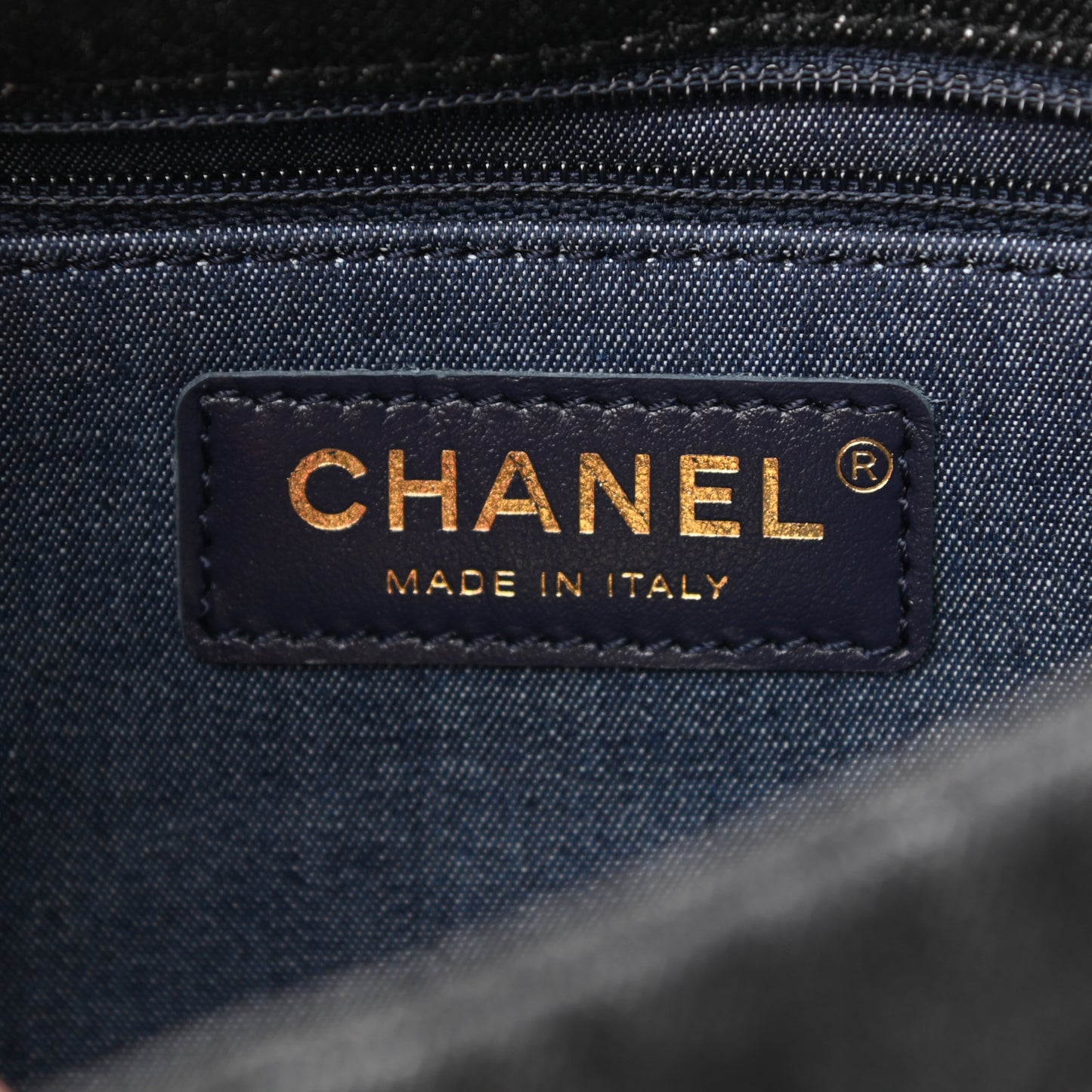 Denim Quilted Medium Funky Town Flap Black