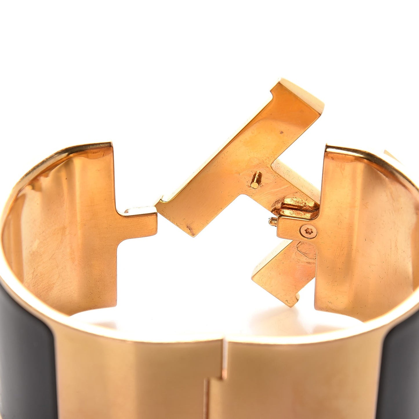 Enamel Extra Wide Clic Clac H Bracelet PM Black