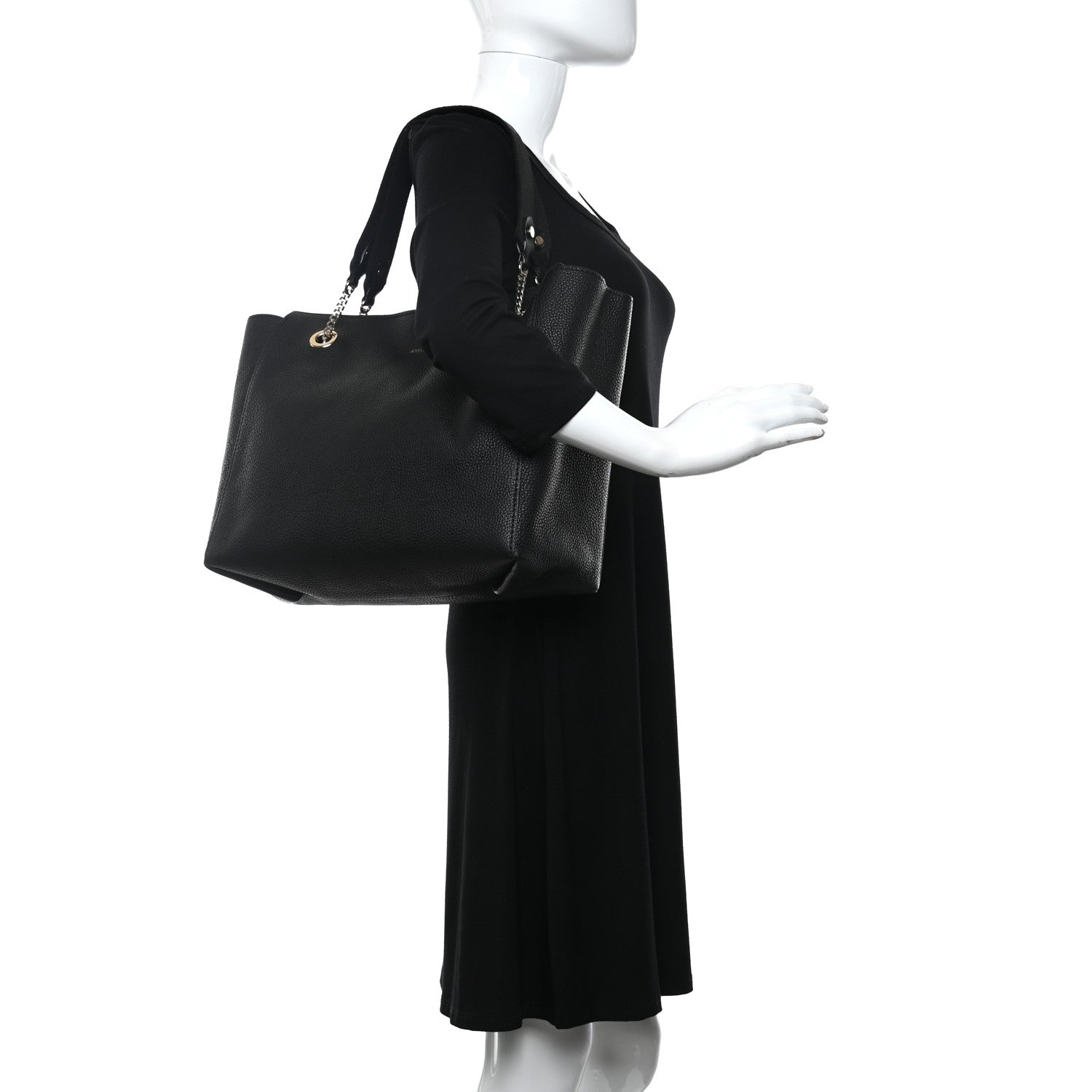 Jimmy Choo Grained Calfskin Tote Black 2 of 9