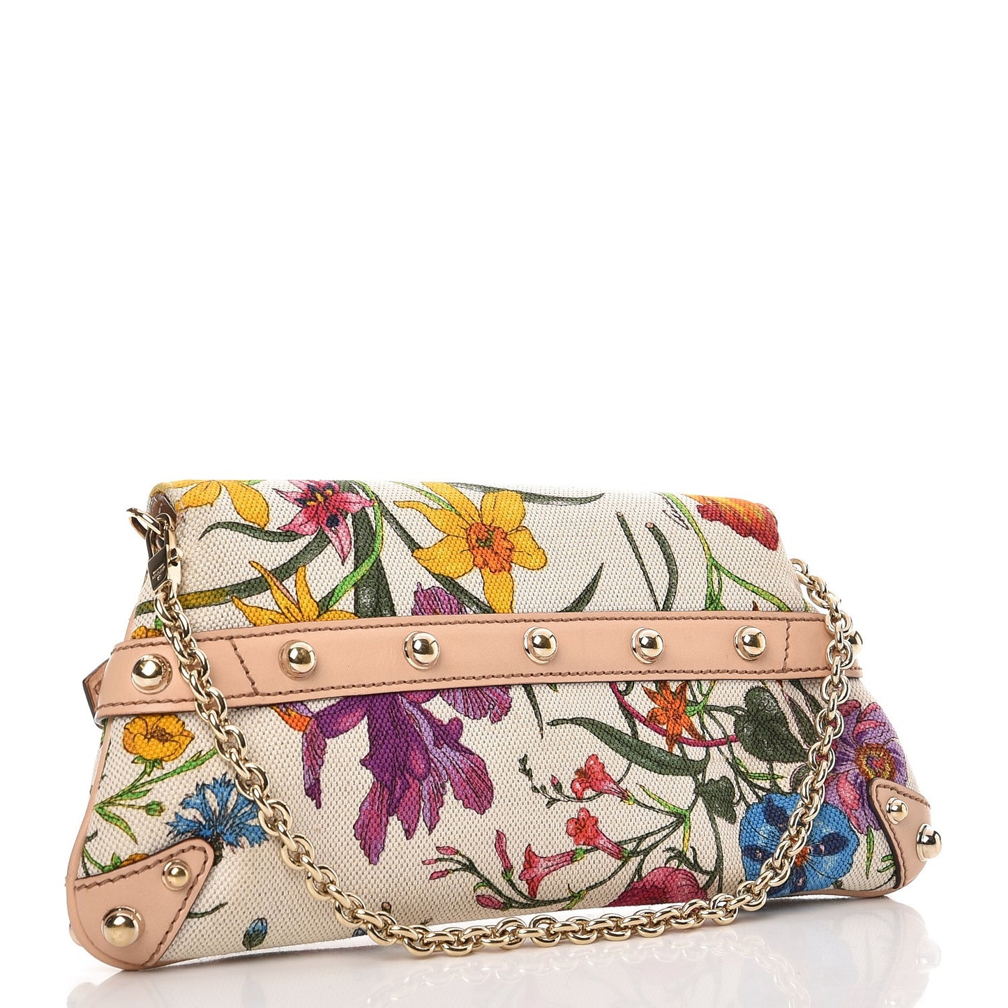 Canvas Flora Floral Horsebit Clutch