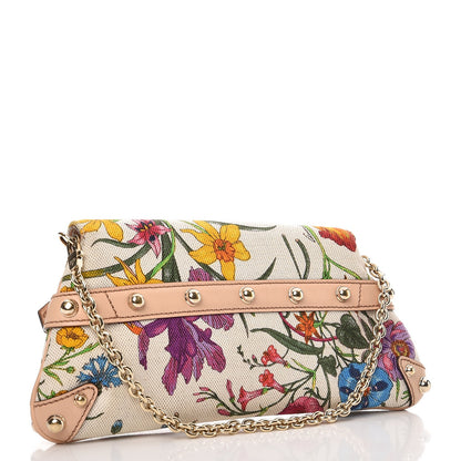 Gucci Canvas Flora Floral Horsebit Clutch 2 of 11