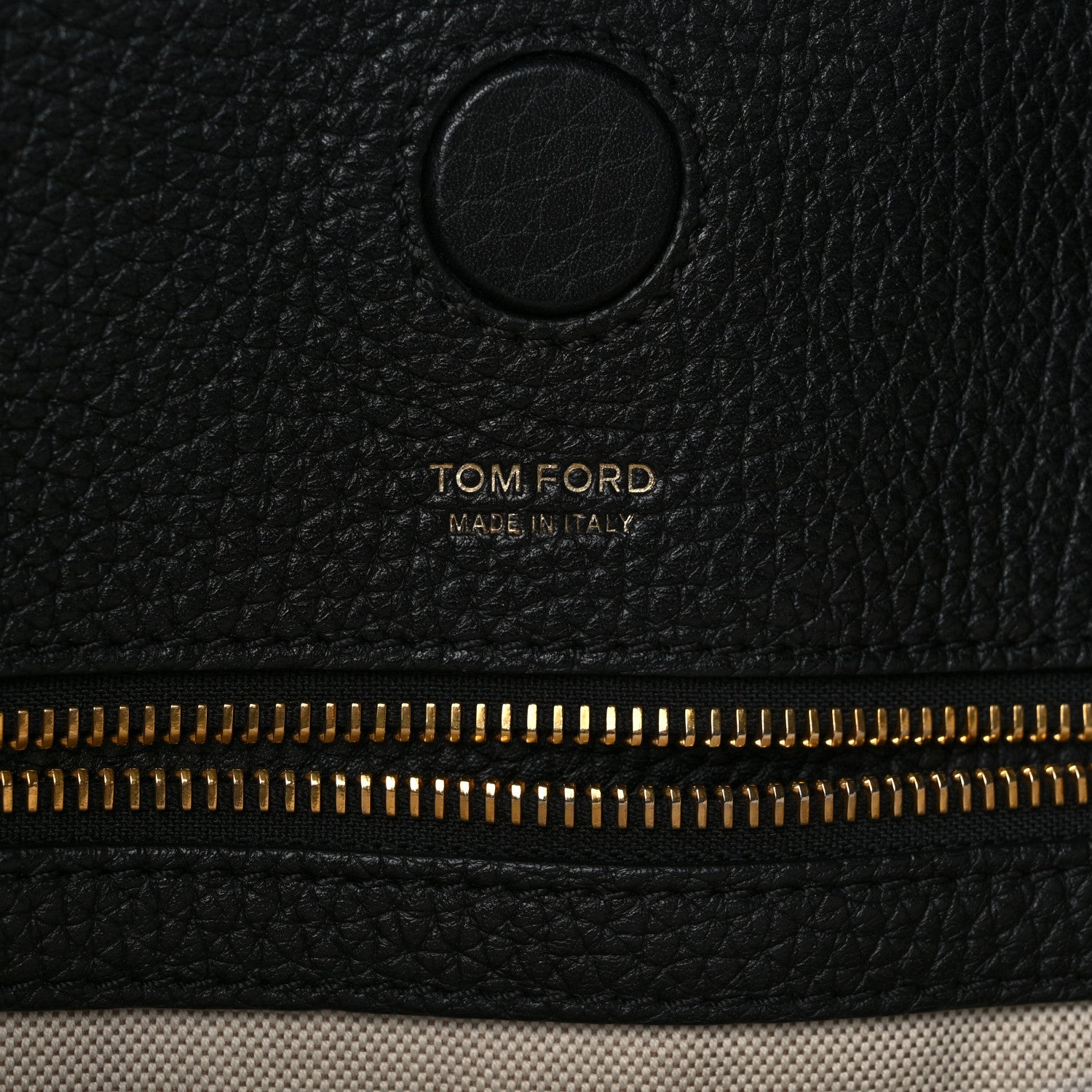 Tom Ford Pebbled Calfskin Large Alix Padlock Zip Hobo Bag Black 7 of 12