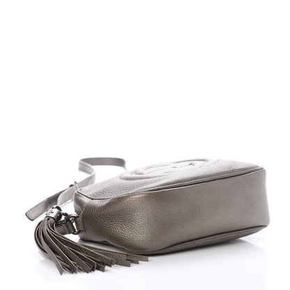 Gucci Metallic Pebbled Calfskin Small Soho Disco Bag Sasso 4 of 7