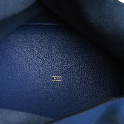 Hermes Taurillon Clemence Picotin Lock 22 MM Deep Bleu 5 of 12