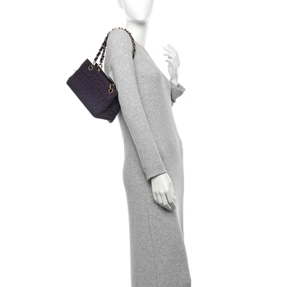 Chanel Jersey Quilted CC Chocolate Bar Bag Purple 2 of 13