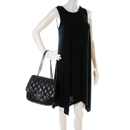 Chanel Lambskin Quilted 3 Large Flap Black 2 of 8
