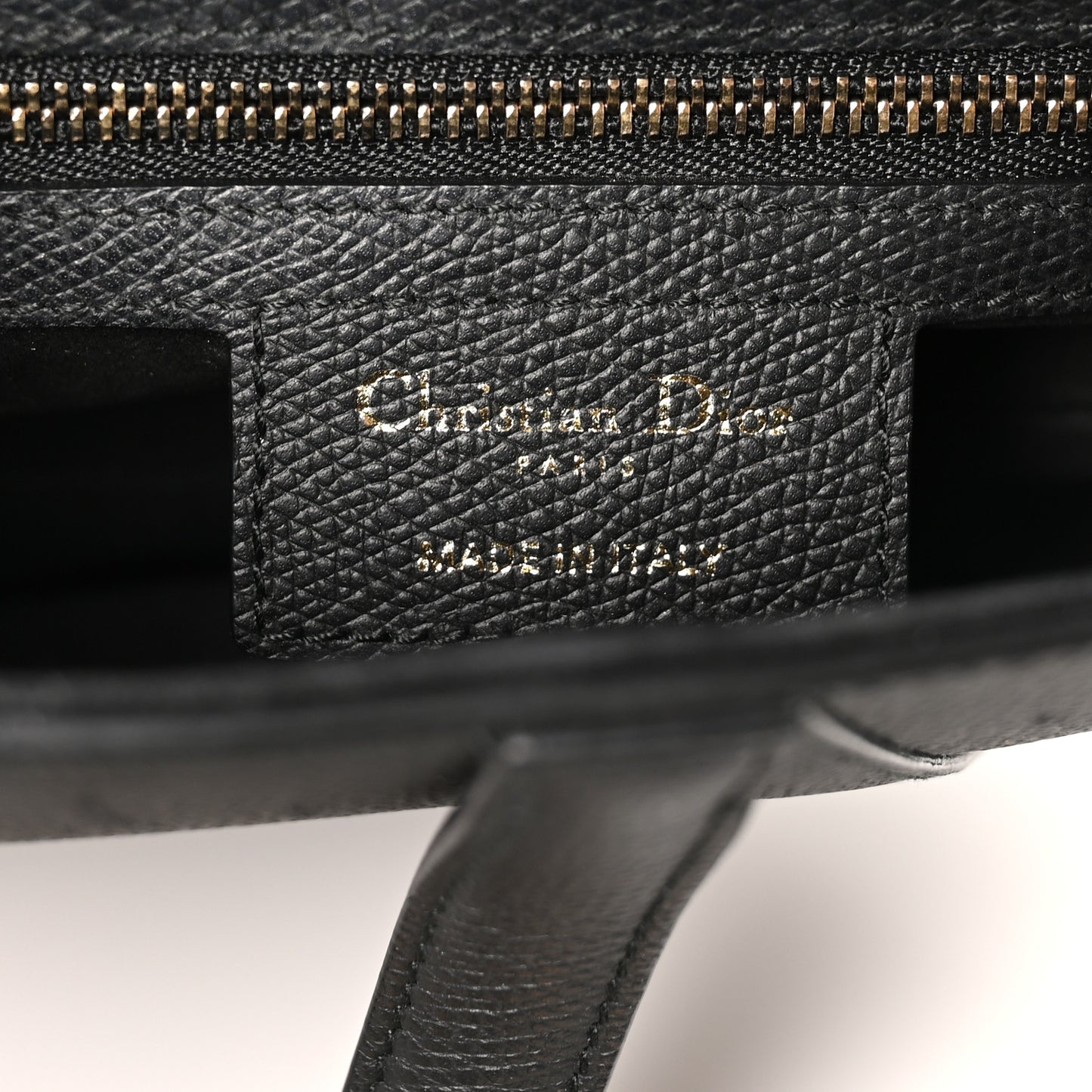 Grained Calfskin Saddle Bag Black