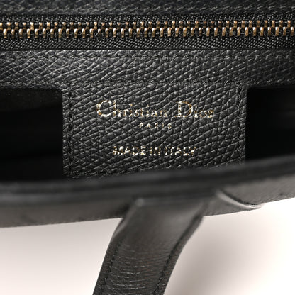 Christian Dior Grained Calfskin Saddle Bag Black 5 of 10