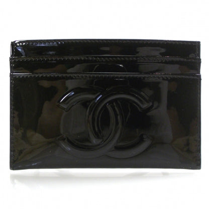 Chanel Patent Camellia Card Holder Black 1 of 9