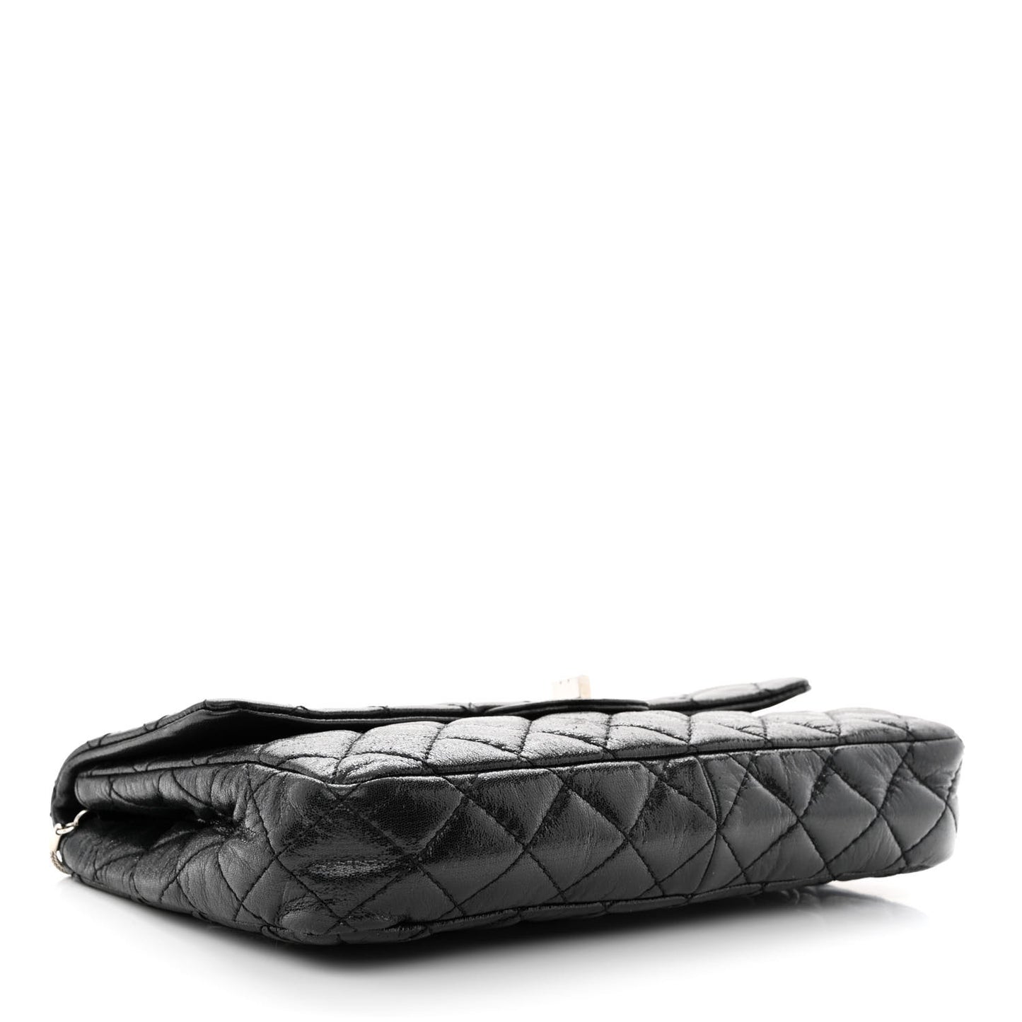 Iridescent Lambskin Quilted Snake Chain 2.55 Reissue Flap Black