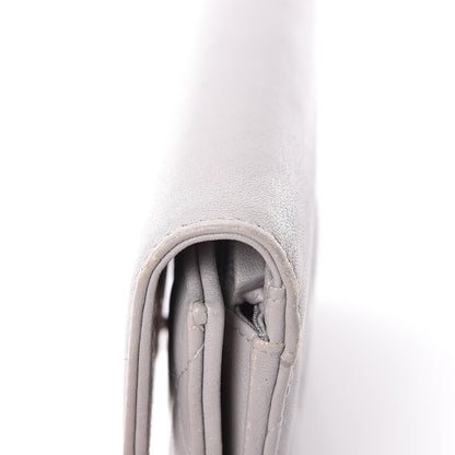 Chanel Lambskin Quilted CC Box Flap Wallet Grey 17 of 23
