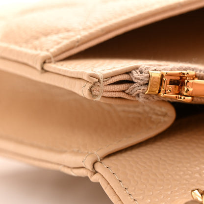 Chanel Caviar Quilted Wallet on Chain WOC Beige 13 of 15