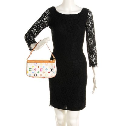 Louis Vuitton Monogram Multicolor Pochette Accessories White 2 of 7