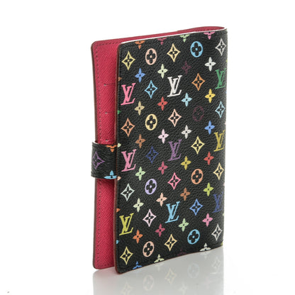 Louis Vuitton Monogram Multicolor Small Ring Agenda Cover Black Grenade 3 of 9