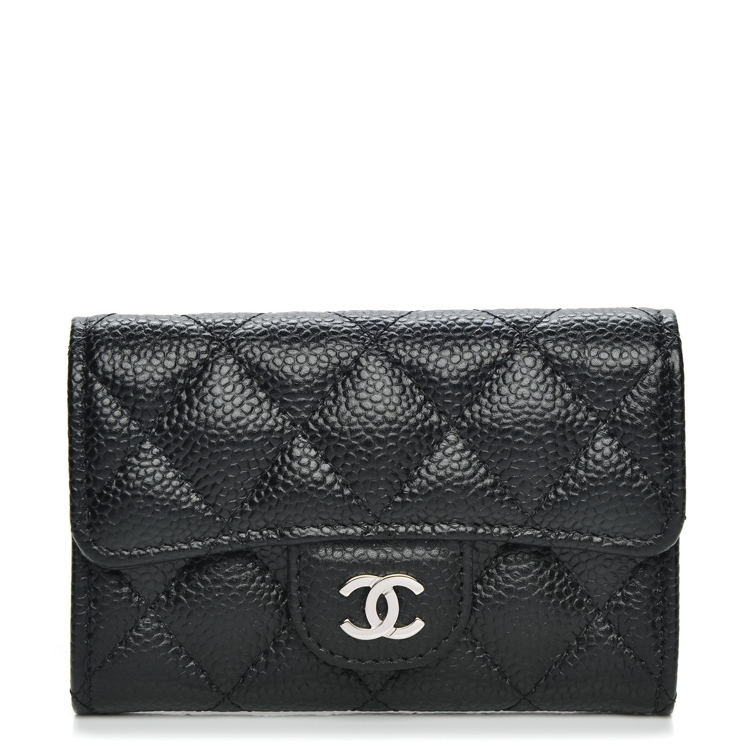 Chanel Caviar Quilted Flap Card Holder Black 1 of 7