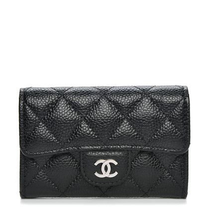 Chanel Caviar Quilted Flap Card Holder Black 1 of 7