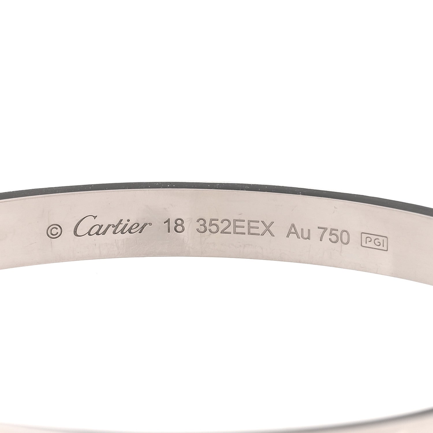 Cartier 18K White Gold LOVE Bracelet 18 3 of 7