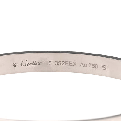 Cartier 18K White Gold LOVE Bracelet 18 3 of 7