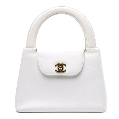 Chanel Caviar Top Handle Bag White 1 of 11