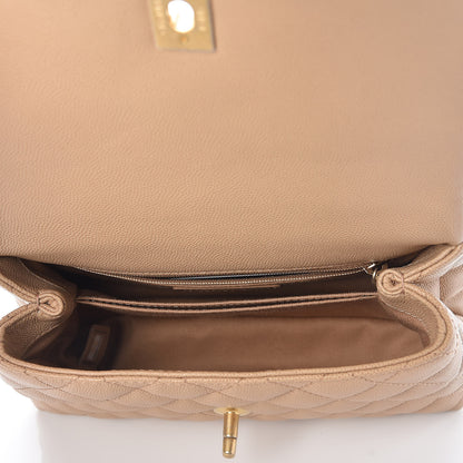 Chanel Caviar Quilted Mini Coco Handle Flap Beige 7 of 10