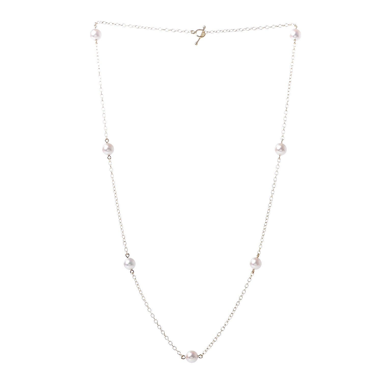 Tiffany 18K Yellow Gold 5-5.5mm Elsa Peretti Pearls By The Yard Necklace 3 of 5