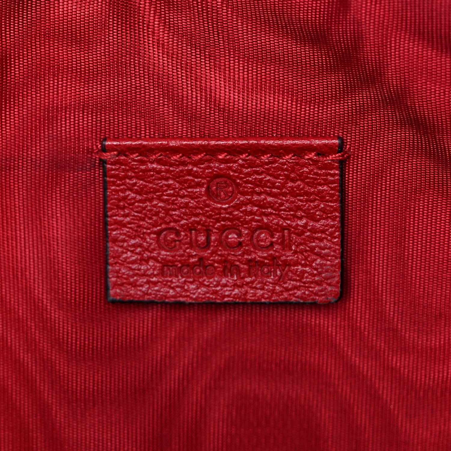 Gucci Canvas Sylvie Stripe Logo Zip Pouch Mystic White Hibiscus Red Maritime 6 of 12