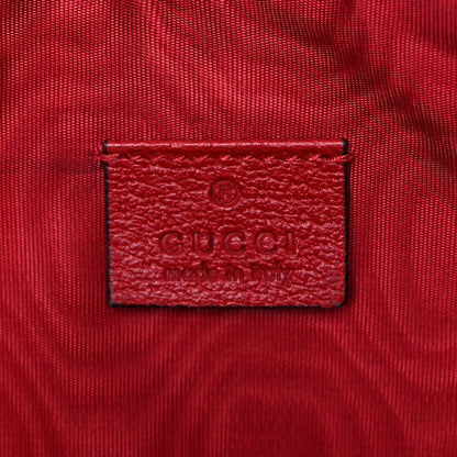 Gucci Canvas Sylvie Stripe Logo Zip Pouch Mystic White Hibiscus Red Maritime 6 of 12