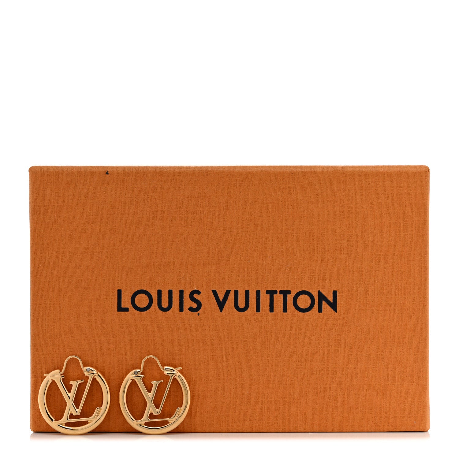 Louis Vuitton Metal Small Louise Hoop Earrings Gold 5 of 5