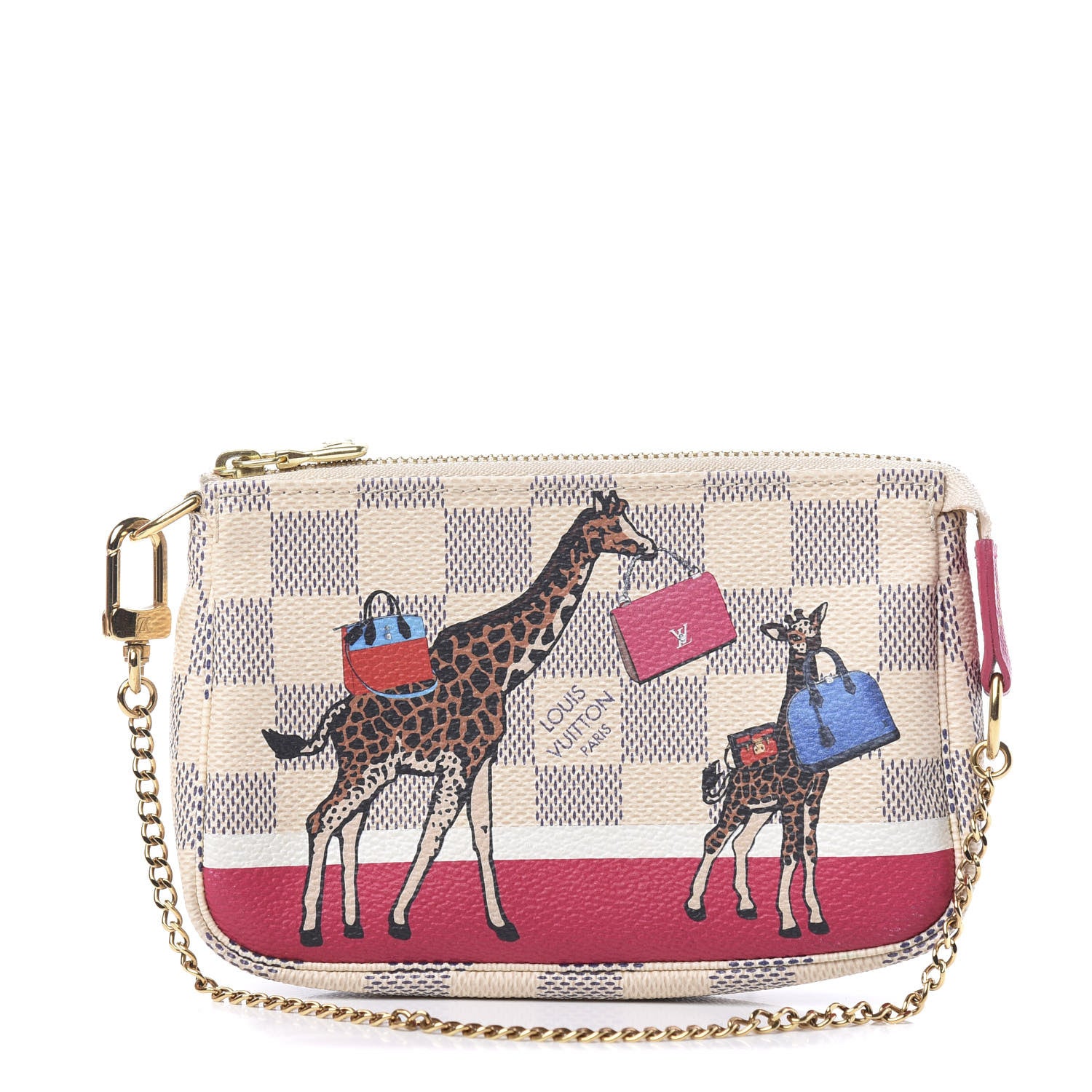Louis Vuitton Damier Azur 2017 Christmas Animation Mini Pochette Accessories 1 of 9