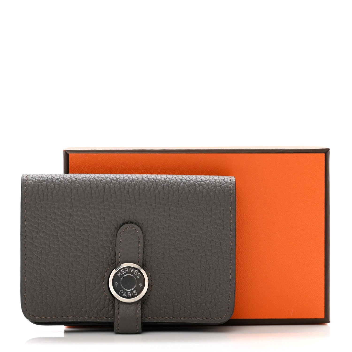 Hermes Togo Dogon Card Case Etain 7 of 7