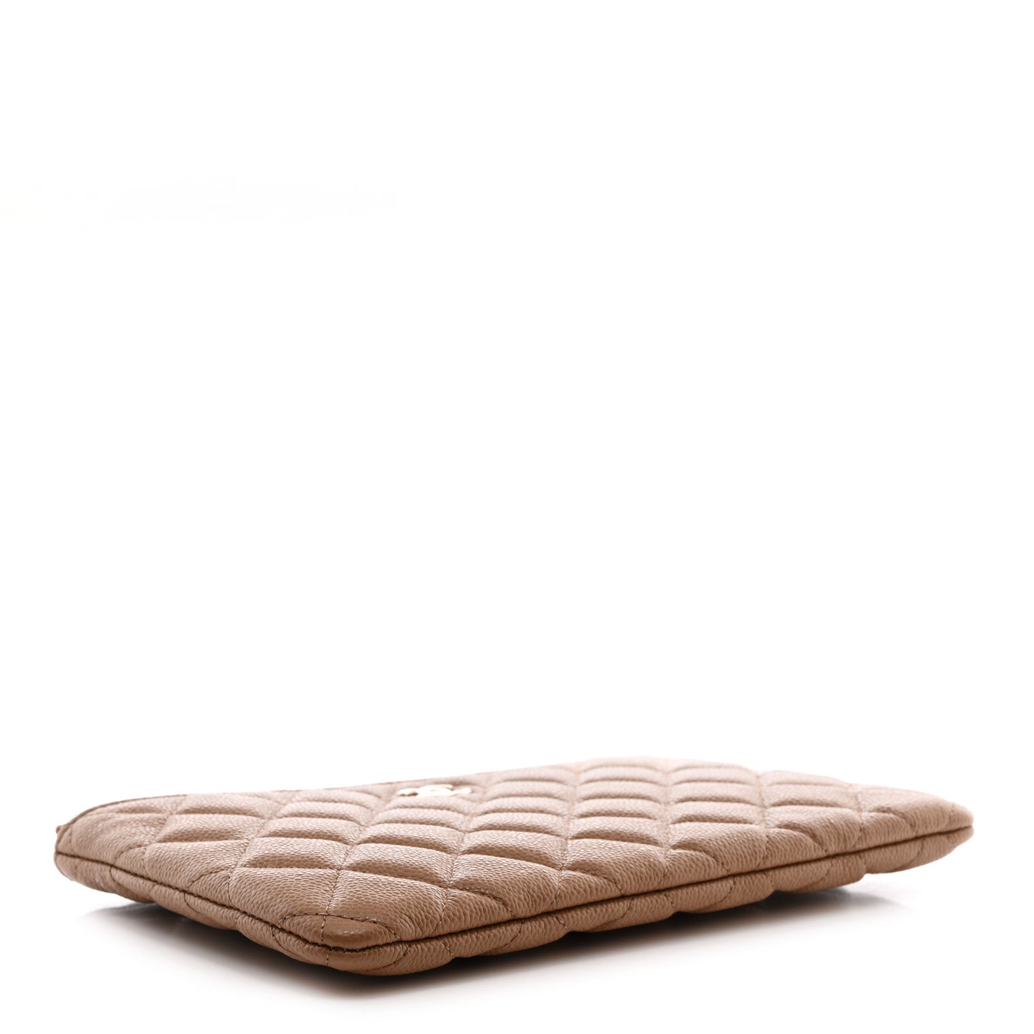 Chanel Caviar Quilted Cosmetic Case Dark Beige 4 of 8