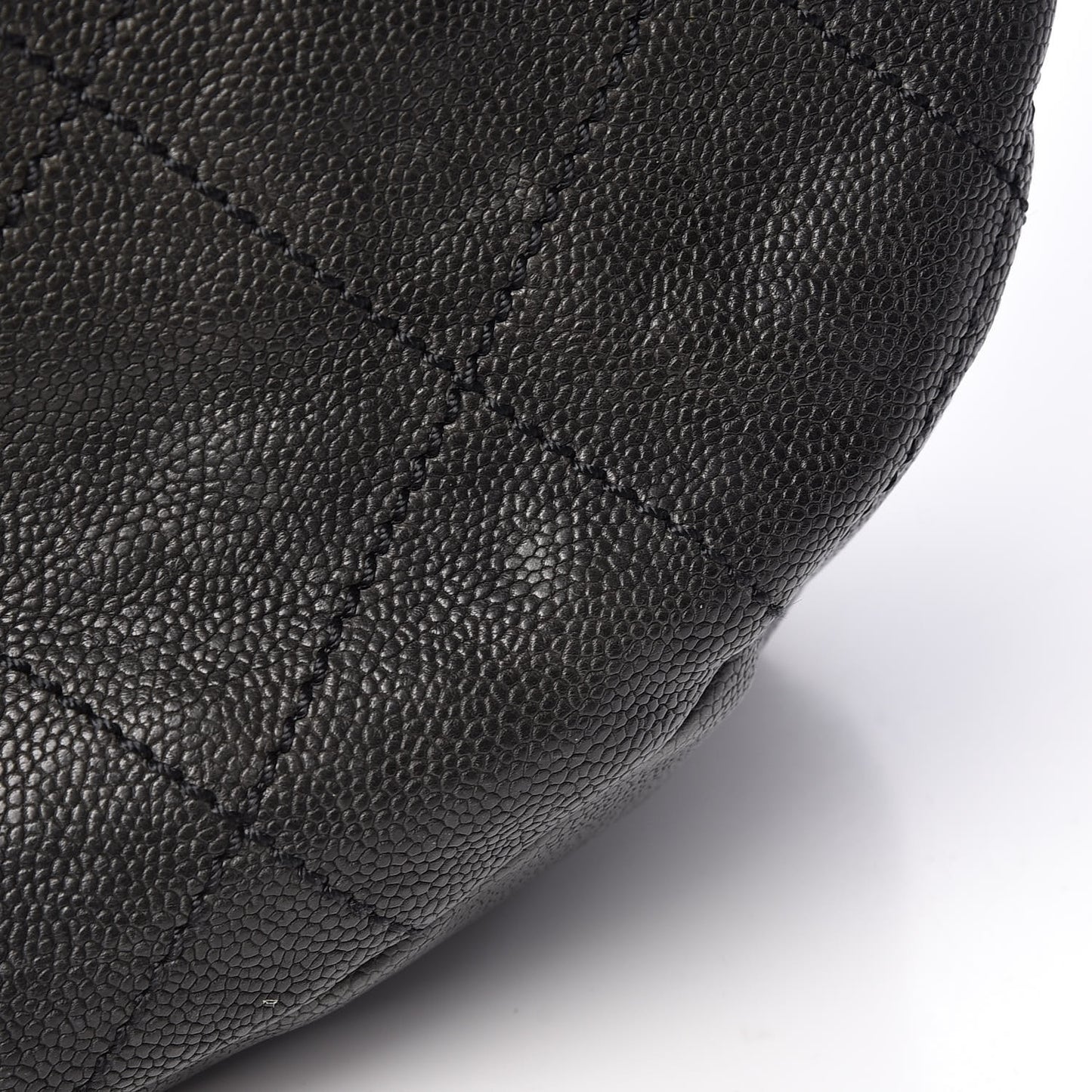 Caviar Stitched Large Outdoor Hobo Black