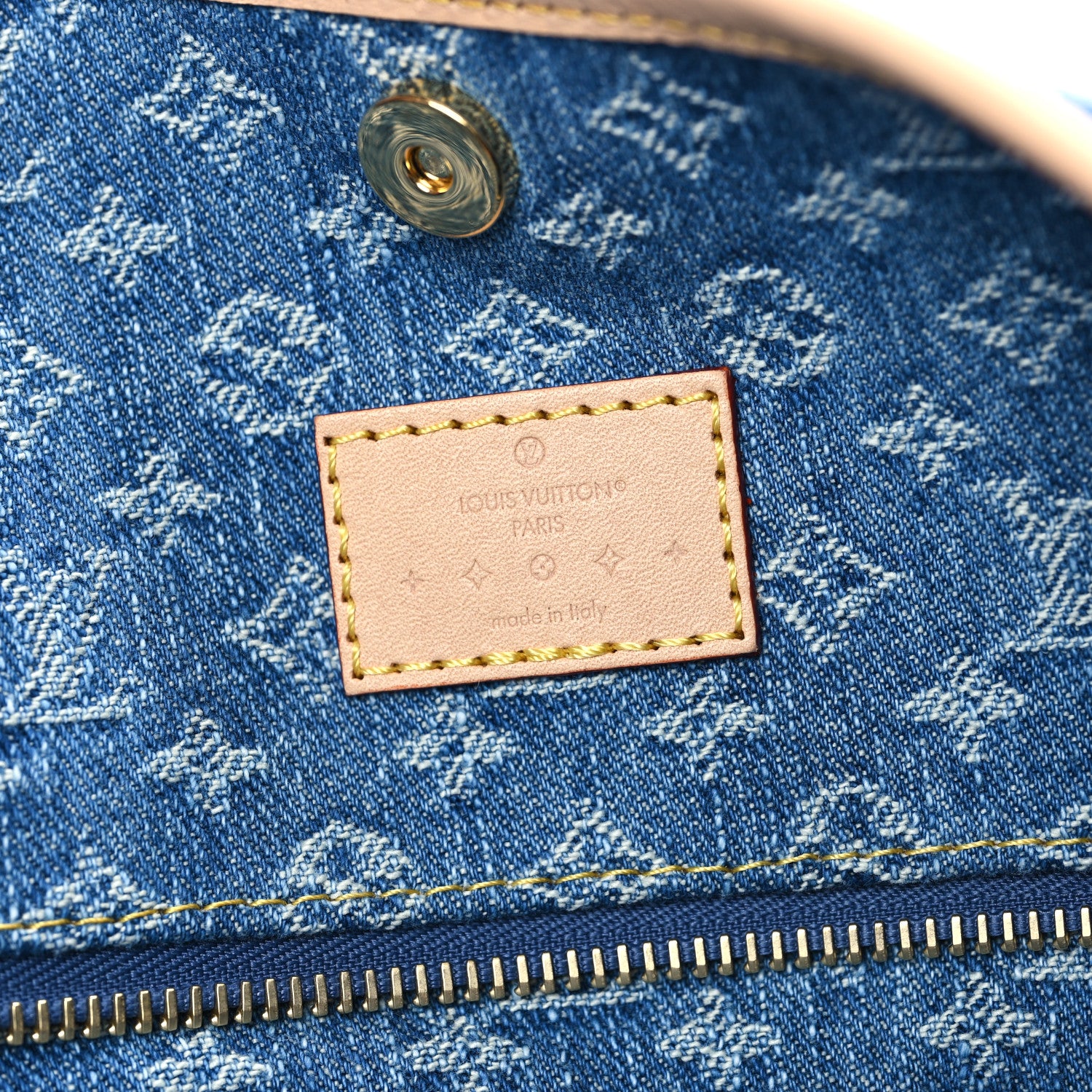 Louis Vuitton Monogram Denim CarryAll MM Blue 6 of 10