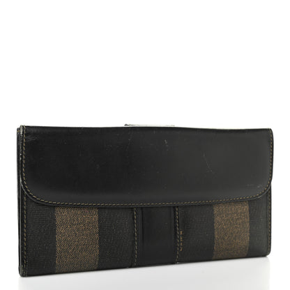 Fendi Pequin Continental Wallet Dark Brown 3 of 15