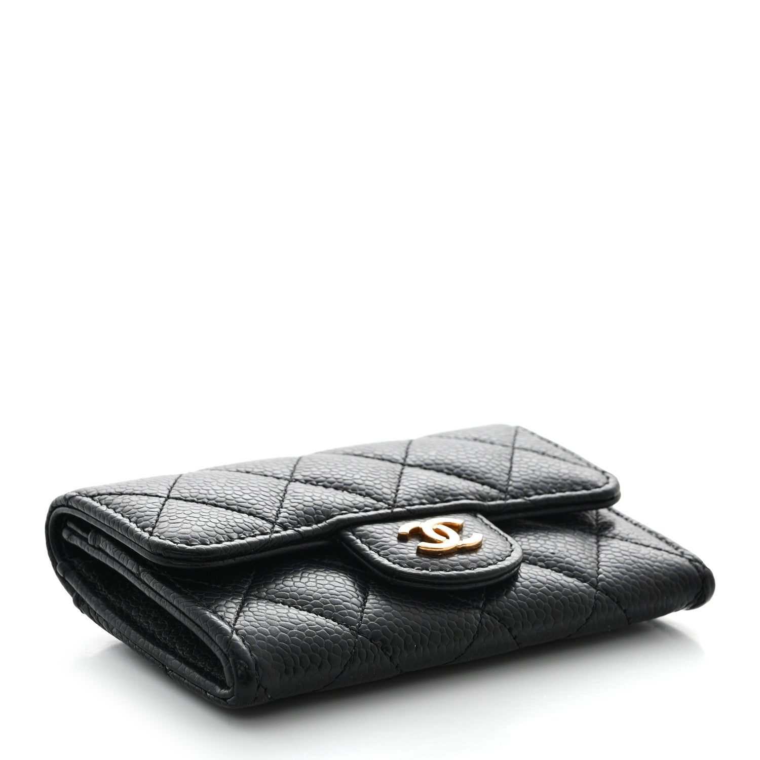 Chanel Caviar Quilted Flap Card Holder Wallet Black 4 of 11