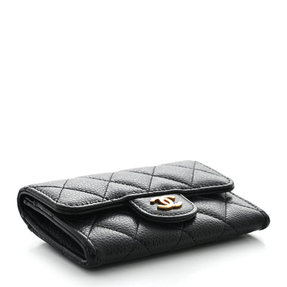 Chanel Caviar Quilted Flap Card Holder Wallet Black 4 of 11