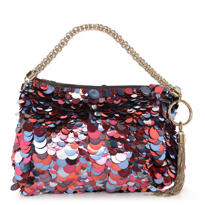 Jimmy Choo Sequin Maxi Callie Embroidery Bag Raspberry Mix 1 of 9