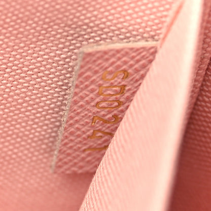 Louis Vuitton Damier Azur Pochette Felicie Chain Wallet Rose Ballerine 8 of 11