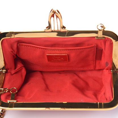 Christian Louboutin Satin Loubi Lula Mini Frame Clutch Peony Pink 5 of 9