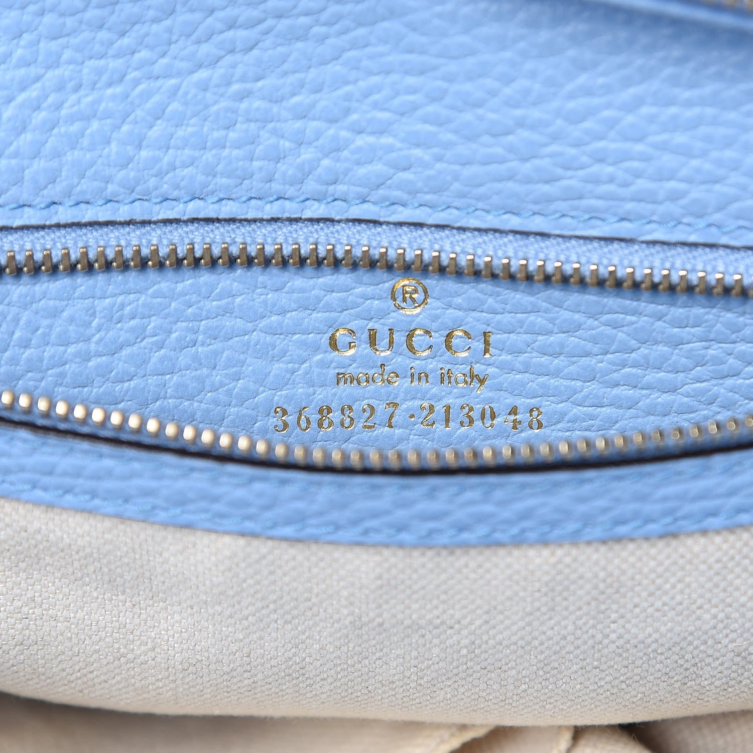 Gucci Dollar Calfskin Mini Swing Top Handle Bag Mineral Blue 6 of 9