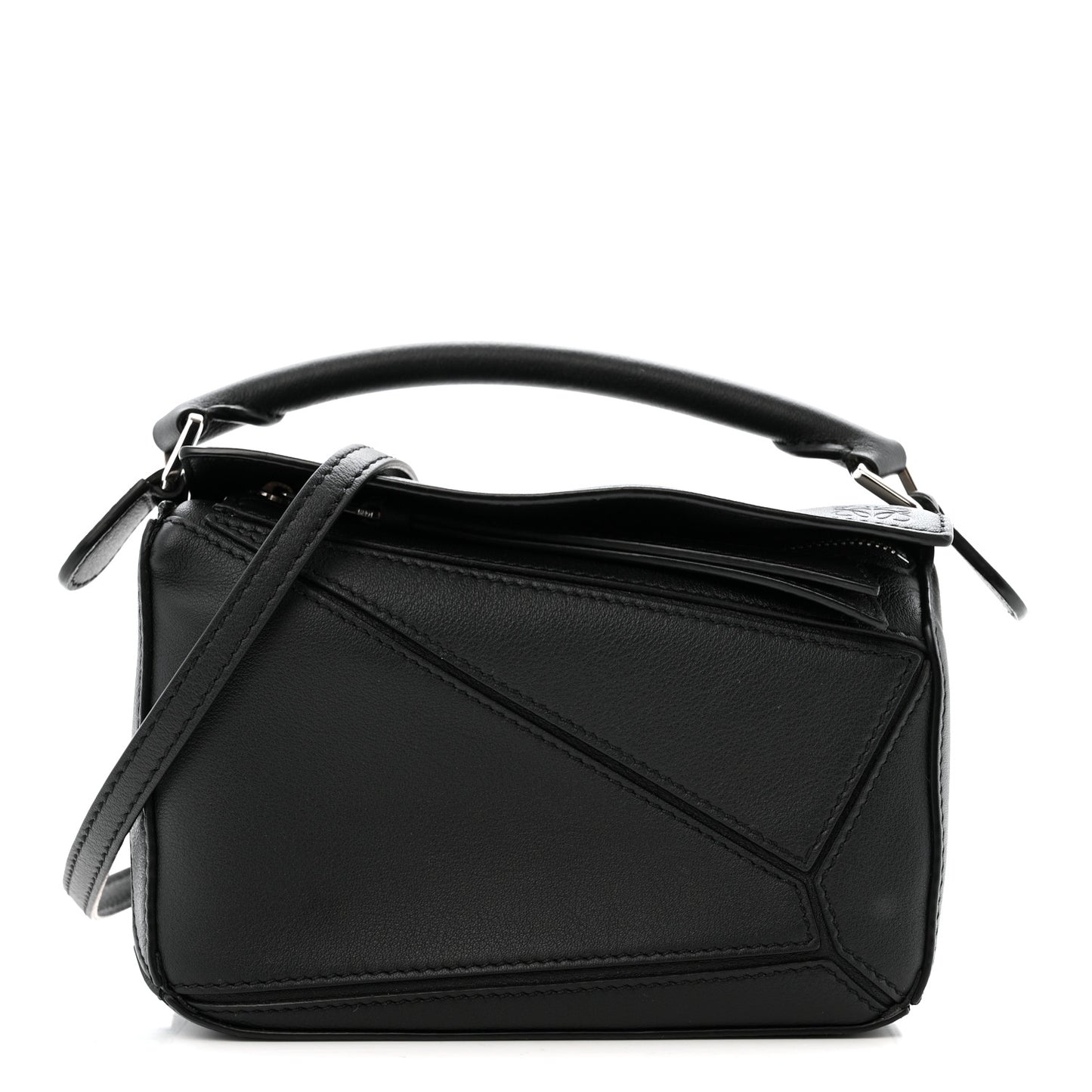 Calfskin Mini Puzzle Bag Black