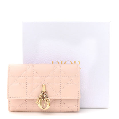 Christian Dior Lambskin Cannage Miss Dior Glycine Wallet Powder Pink 9 of 9
