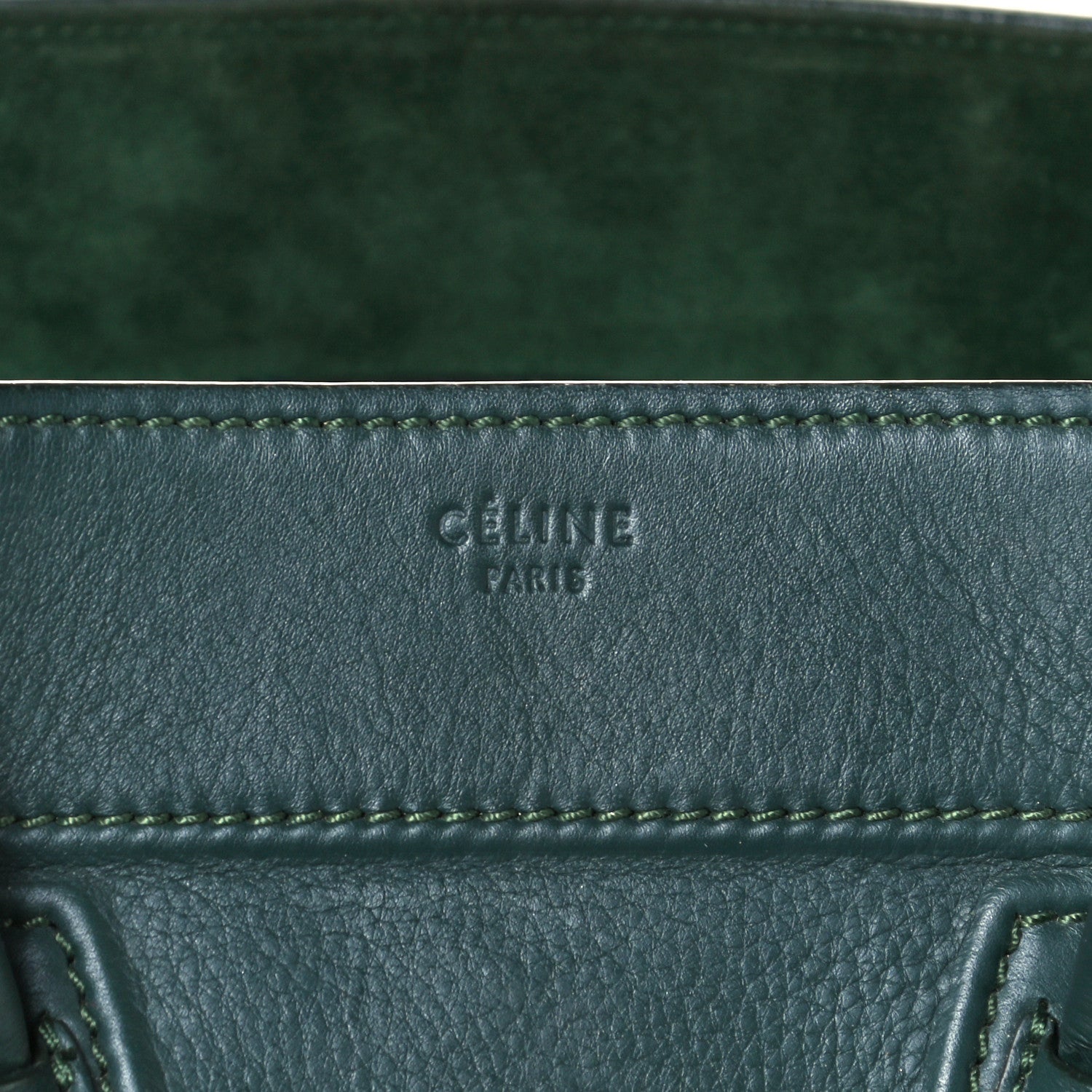 Celine Supple Calfskin Medium Phantom Luggage Forest 7 of 10