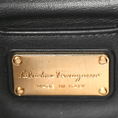 Salvatore Ferragamo Calfskin Thalia Flap Shoulder Bag Black 6 of 9