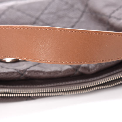 Chanel Glazed Calfskin On The Road Hobo Brown 12 of 13