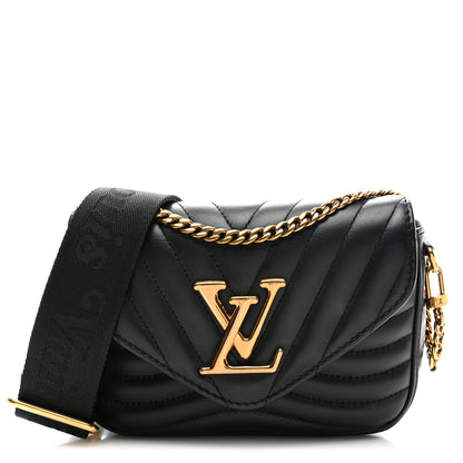 Louis Vuitton Calfskin New Wave Multi Pochette Black 1 of 8