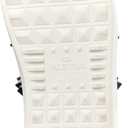 Valentino Garavani Calfskin Rockstud Untitled Open Sneakers 37.5 White Black 6 of 8