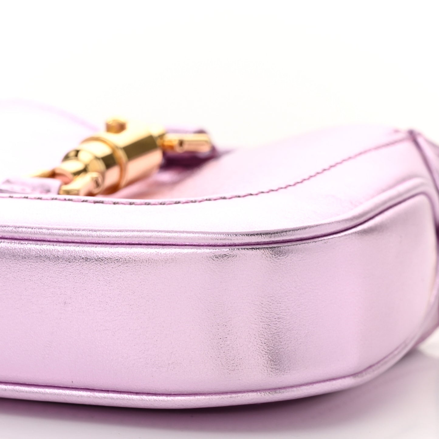 Laminated Nappa Nano Jackie 1961 Hobo Metallic Pink
